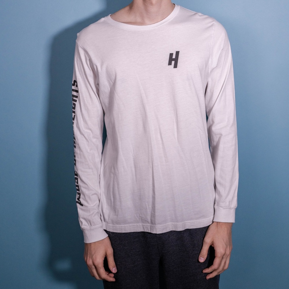 House of Highlights white long sleeve tee